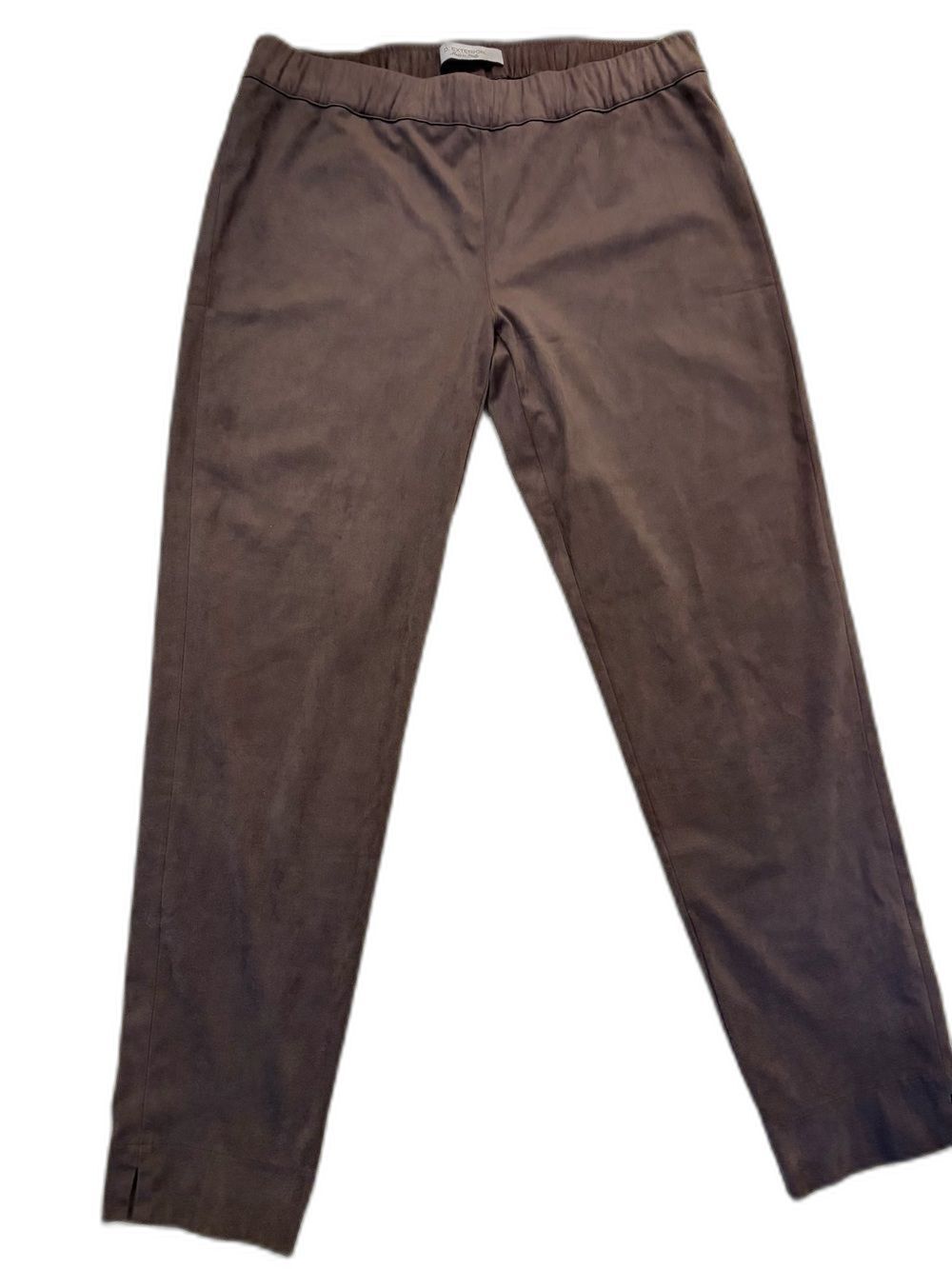 D.Exterior Made in Italy Vegan Suede Straight Leg Trousers XL